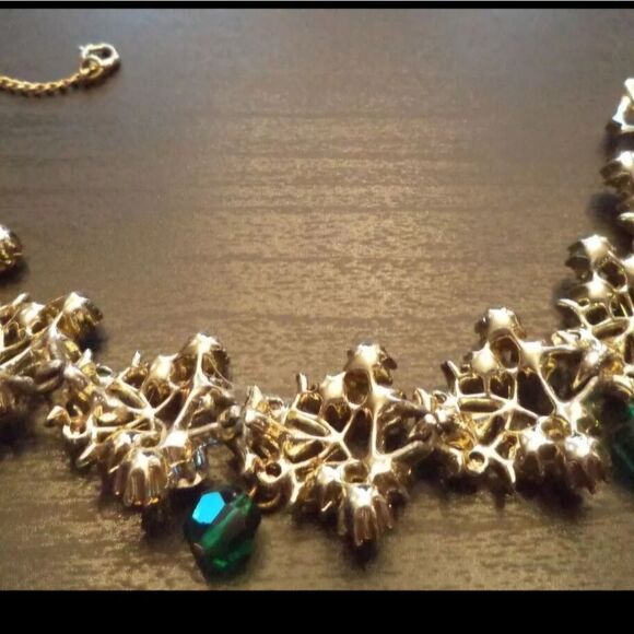 RARE VINTAGE SIGNED CORO RHINESTONE&GLASS 7 1/4" BRACELET EXCELLENT CONDIT - Picture 3 of 5